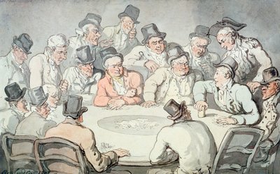 De Speeltafel door Thomas Rowlandson